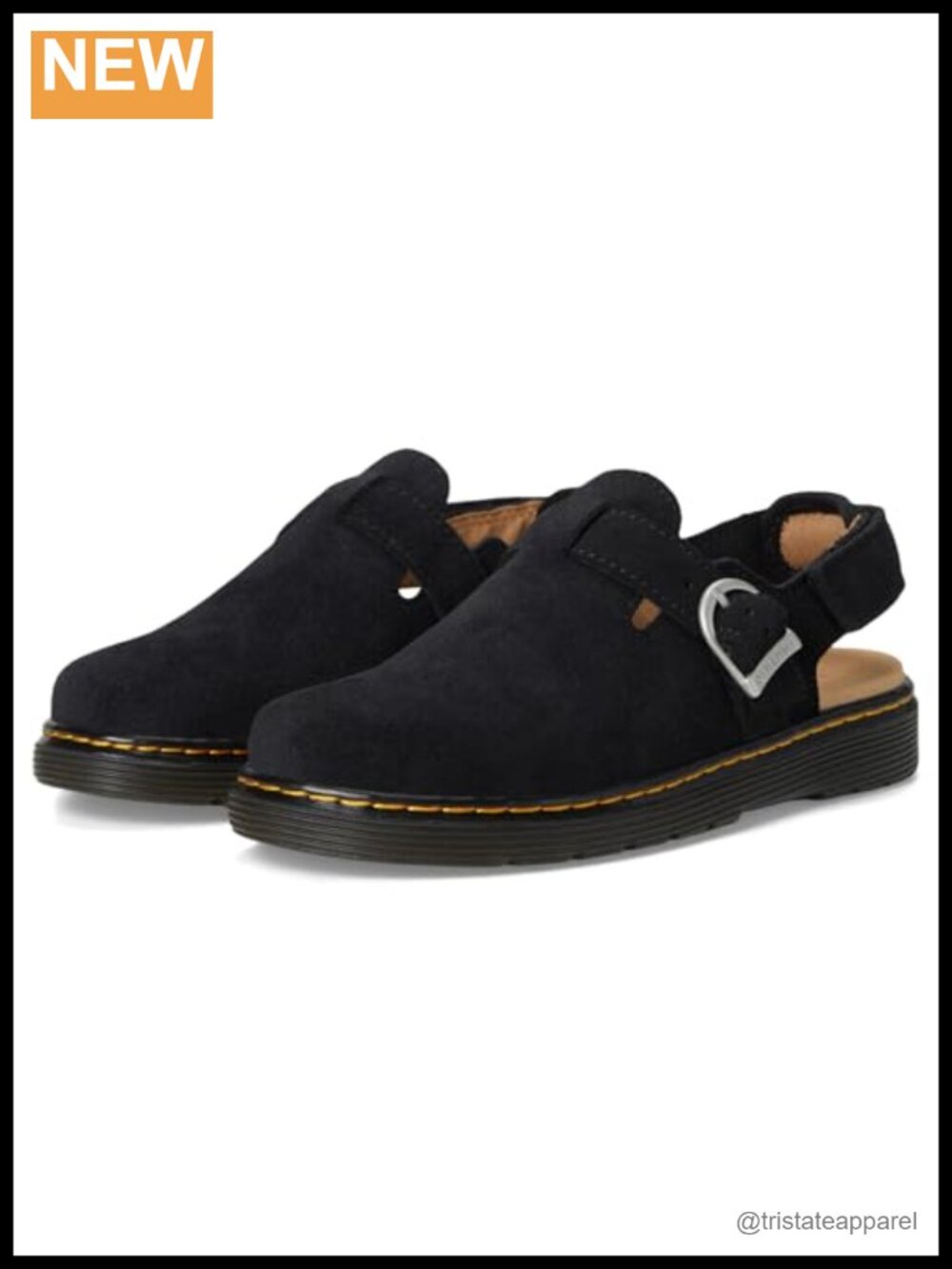 Dr. Martens Adjustable Strap Clog Mules Leather Low-Top